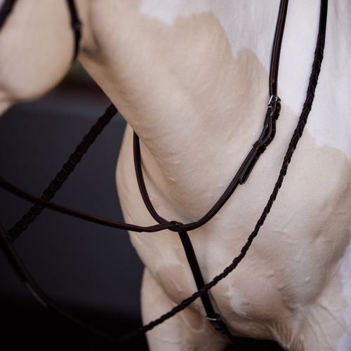 Shires Velociti Fancy Square Raised Standing Martingale - OakBark
