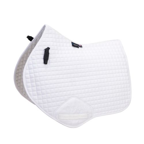 Shires ARMA Deluxe Cotton Jump Saddle Pad - White