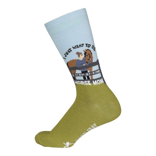Dapplebay Women's Knit Crew Socks - Horse Mom