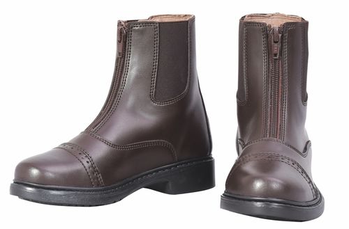 BARGAIN BARN: TuffRider Kids' Starter Front Zip Paddock Boots - 3 - Mocha