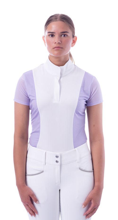 OVERSTOCK: Equinavia Women's Martha Short Sleeved Show Shirt - 1X - Lavender
