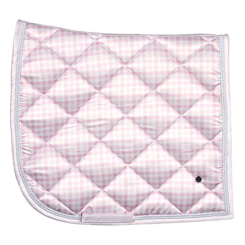 Dapplebay Gingham Dressage Saddle Pad - Pink/White