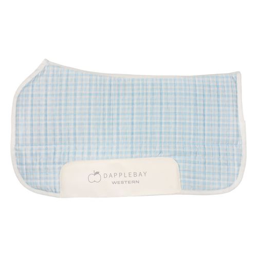 Dapplebay Gingham Western Saddle Pad - Blue/White