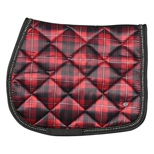 Dapplebay Jump Saddle Pad - Red Holiday Plaid